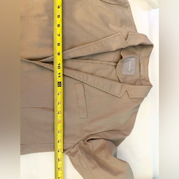 EVERLANE Blazer Mens 40 Single Breasted Linen Blend Sports Coat Beige Khaki EUC - Picture 13 of 15